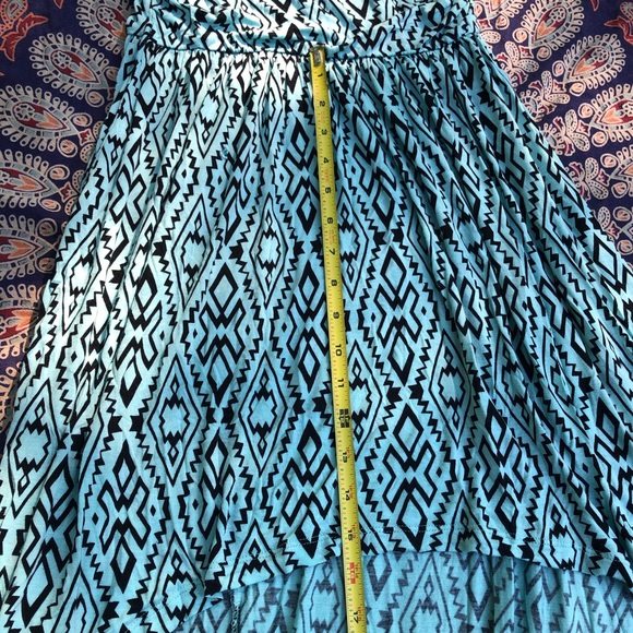 Iris Los Angeles Tube Top Turquoise Dress Size Large - Picture 4 of 6